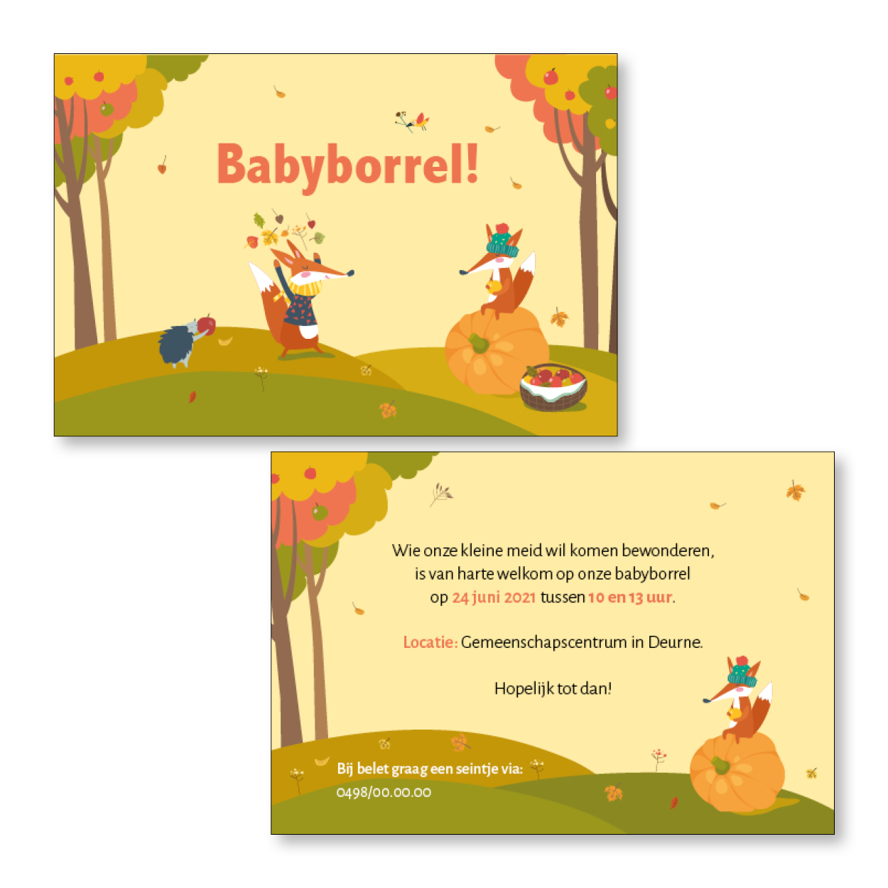 Elize - Babyborrelkaart