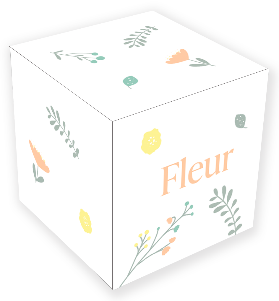 Fleur - Doopsuikerdoosje - Kubus